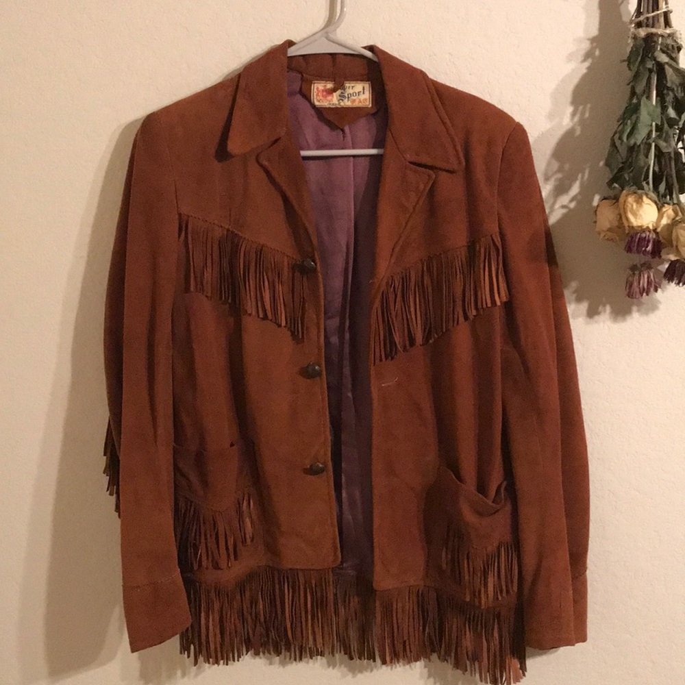 Genuine leather western jacket